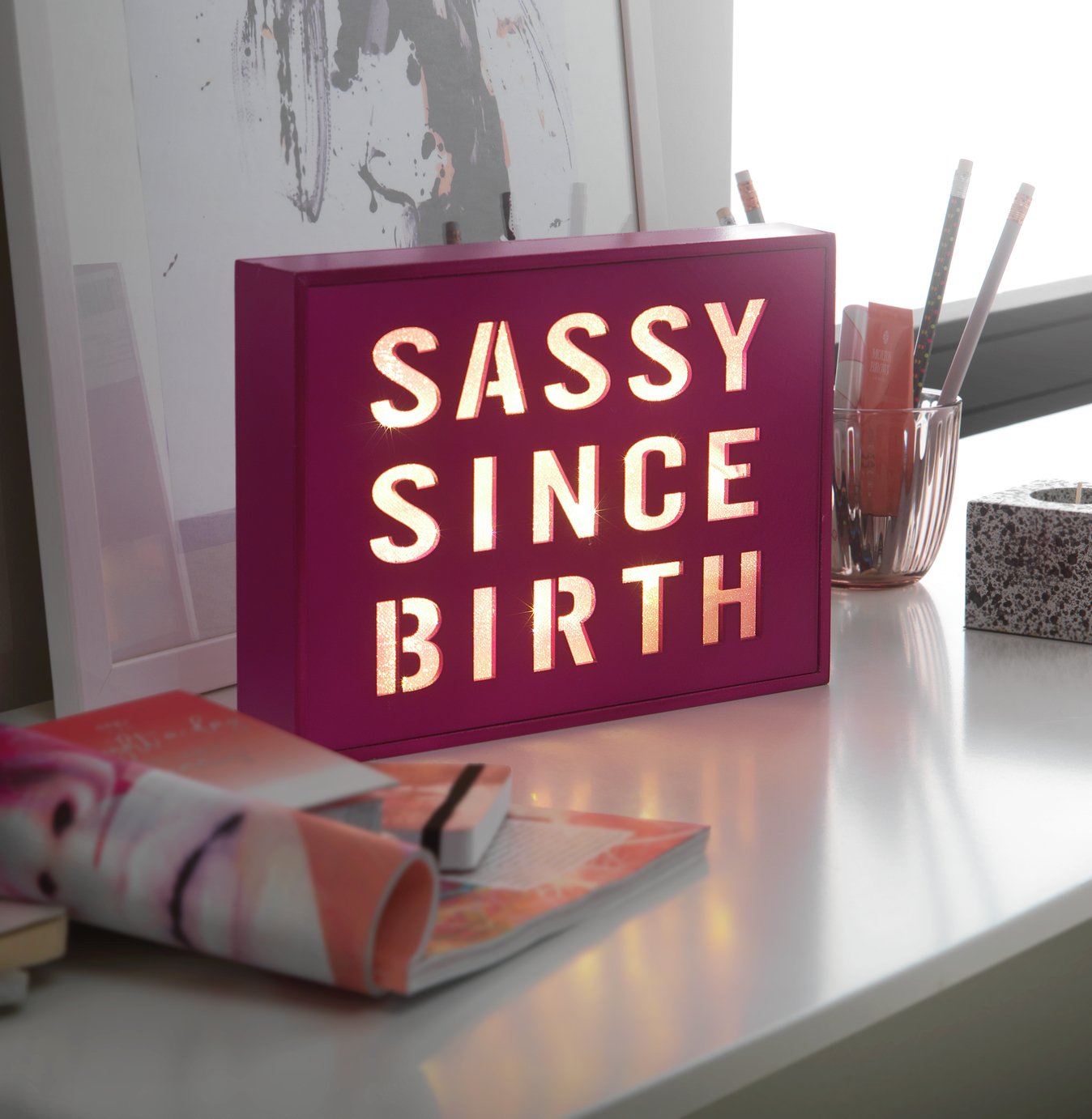 Sassy Since Birth Light Up Sign Review