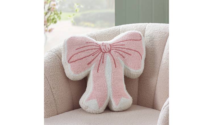 Catherine Lansfield 3D Bow Cushion Pink - 43x45cm