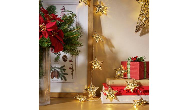 Argos Home 10L Warm White LED Gold Star