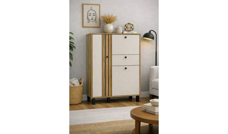 Furniture To Go Grafton 3 Door 1 Drawer Sideboard - Cream