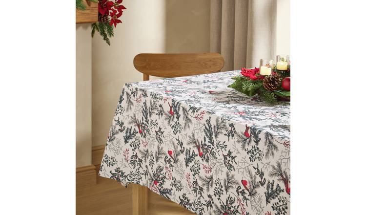 Argos Home Robin Wipe clean Tablecloth - White