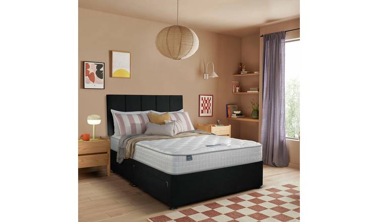 Silentnight Marlow 1000 Pocket Memory Double 2 Drawer Divan Bed - Charcoal