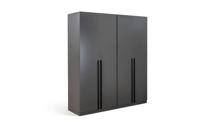 Grey 4 deals door wardrobe