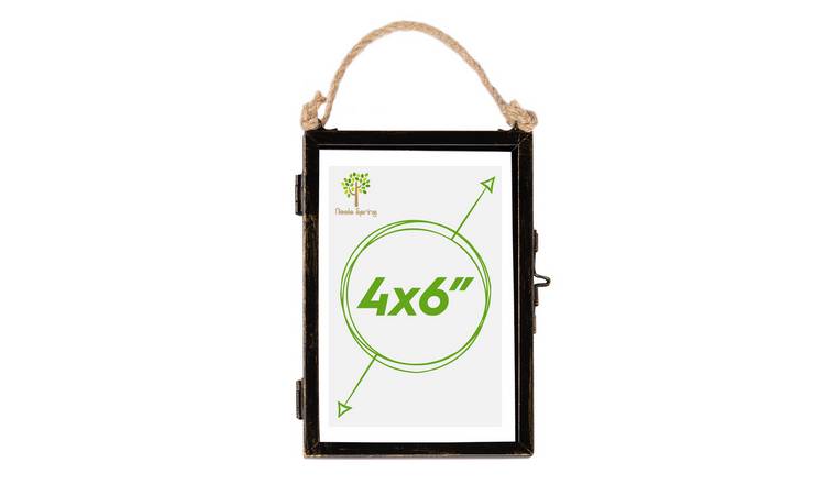 Nicola Spring Hanging Metal Photo Frame - 4 x 6" - Black