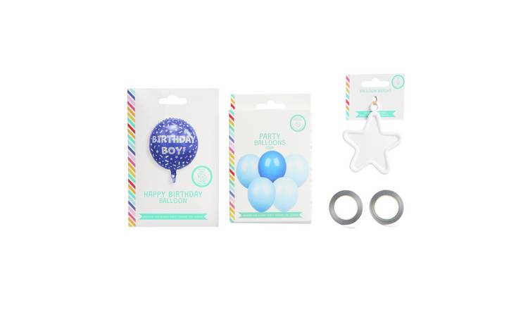 Mad Party Blue Foil Balloon Bundle Birthday Kit