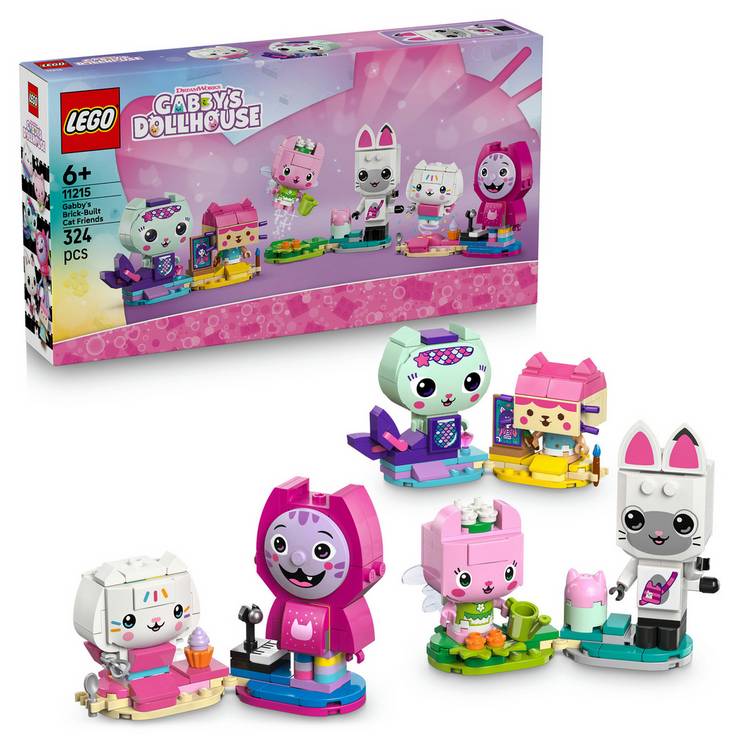 LEGO Gabby's Dollhouse Gabby's Brick-Built Cat Friends Building Toy (324 Pieces)