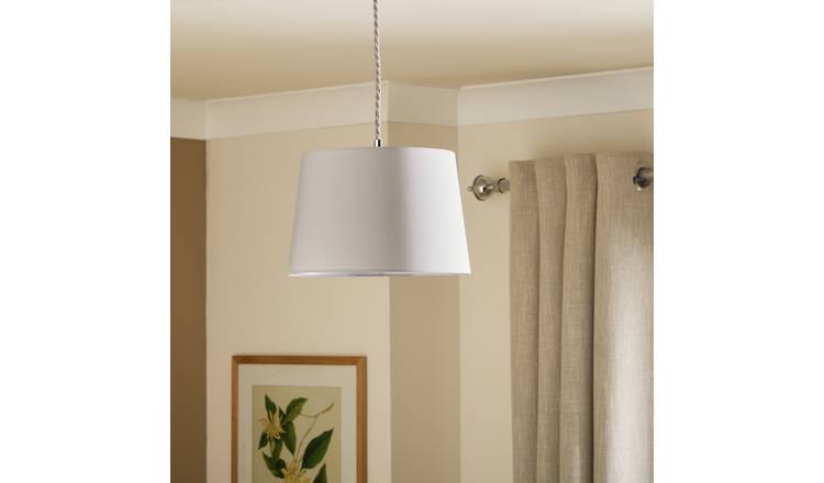 Argos Home Dove Grey Tapered Easy Fit Lampshade - 29cm