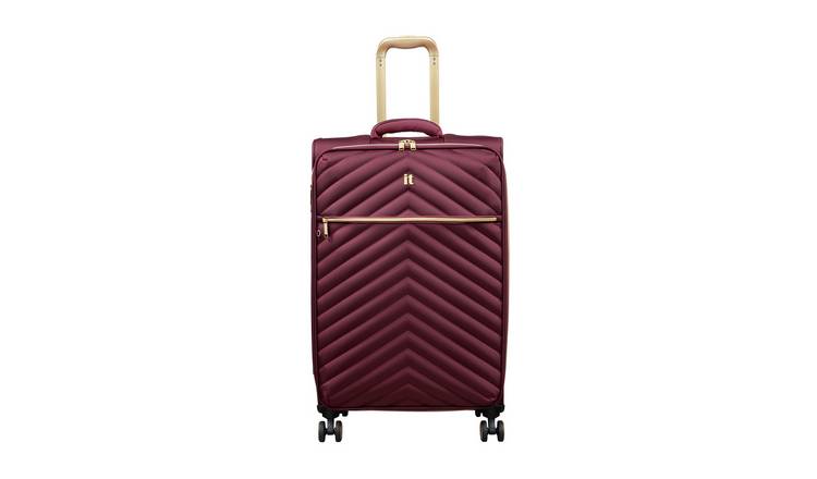 IT Luggage Plenitude Expandable 8 Wheel Soft Medium Suitcase - Wine