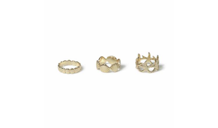 Freedom Sealife Motif Rings Set - Small