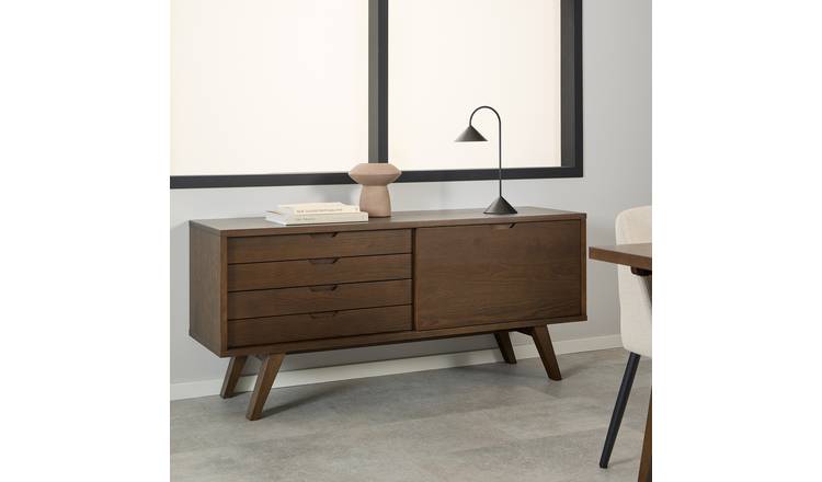 Furniture To Go A-Line 1 Door 4 Drawer Sideboard - Walnut