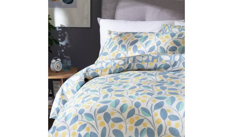 Buy Habitat Scandi Floral Sky Blue Yellow Bedding Set Argos