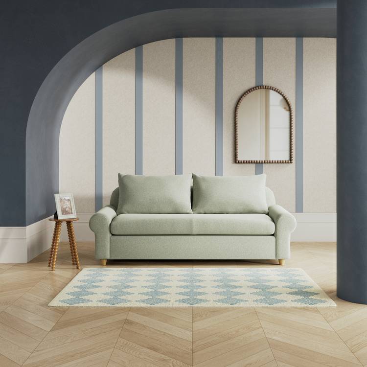 Habitat Whitby Fabric 3 Seater Sofa - Sage Green - Ash Leg 0