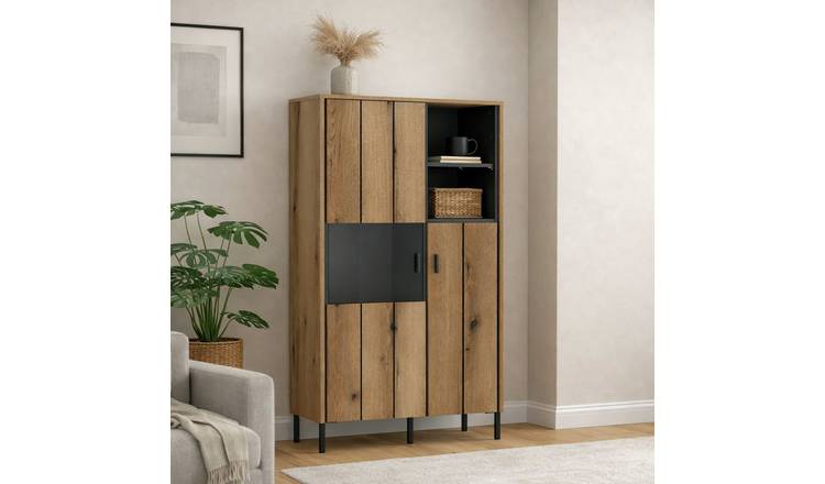 Furniture To Go Arundel 2 Door Display Unit - Natural & Grey