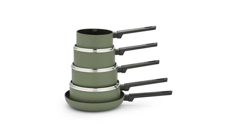 Morphy Richards 5 Piece Aluminium Saucepan Set - Green