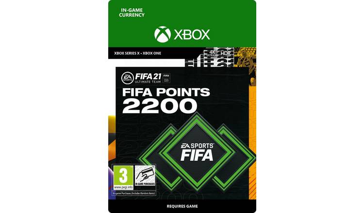 buy fifa 21 ultimate team 2200 fifa points xbox xbox game currency argos