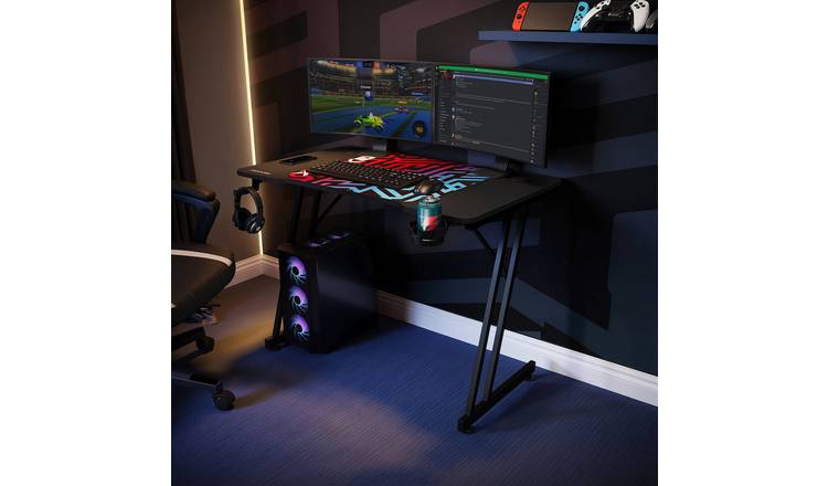 X Rocker Panther MKII Gaming Desk - Black