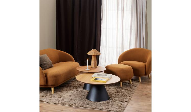 Furniture To Go Soli Round Coffee Table - Natural & Black