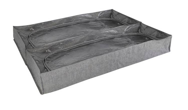 Buy Argos Home Pack of 2 Underbed Storage Bags - Grey | Storage bags ...