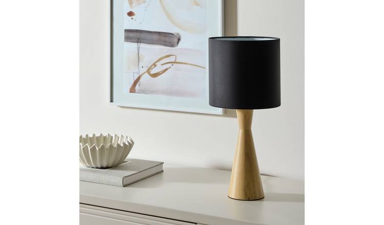 Argos Home Drum Black Easy Fit Lampshade - 20cm