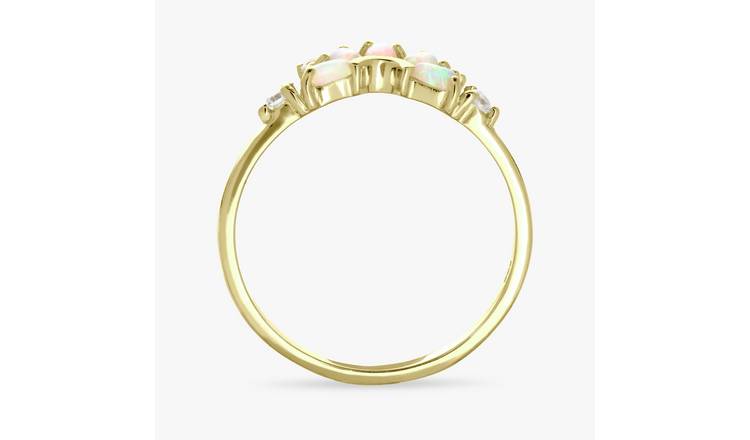 Revere Gold Plated Sterling Silver Tiara Fashion Ring- Small