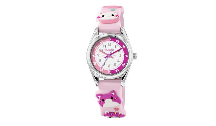 Tikkers Kids 3D Animal Pink Silicone Strap Watch