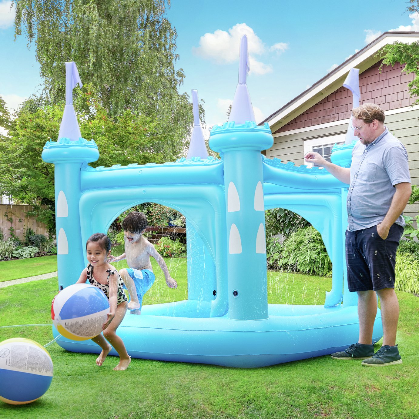 Teamson Kids 8ft Water Fun Blue Castle Kids Paddling Pool Review