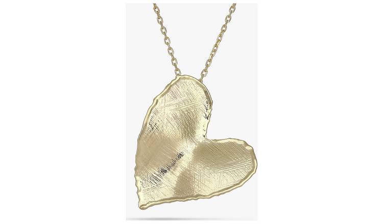 Revere 9ct Gold Plated Organic Shaped Heart Necklace