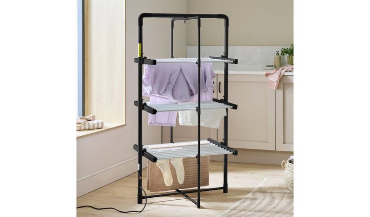 Argos Home 1.4m 3 Tier Heated Airer - Black
