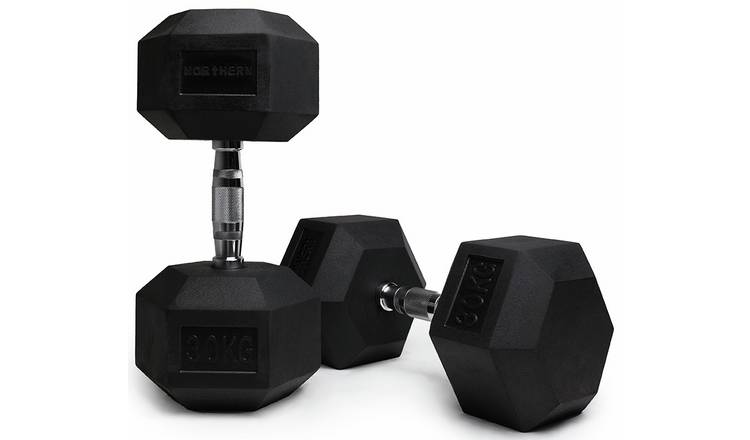Northern Hex Cast Iron Dumbbells Set - 2 x 30Kg