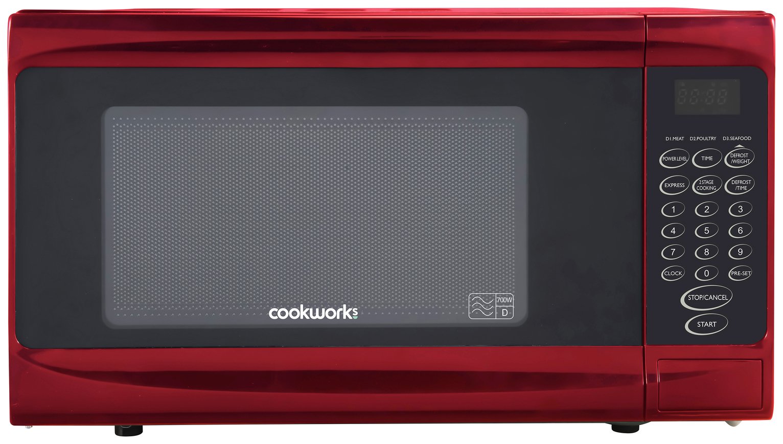 Cookworks 700W Standard Microwave P70B - Red