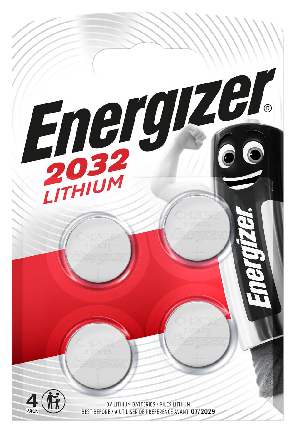 Energizer 2032 Lithium Coin Batteries - 4 Pack