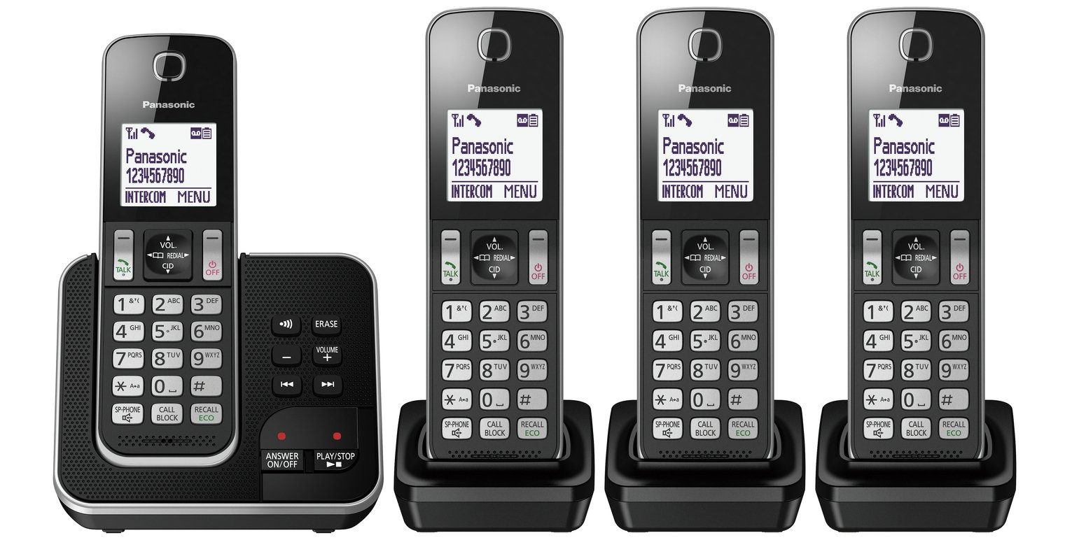 Panasonic Cordless Telephone with Answer Machine - Quad