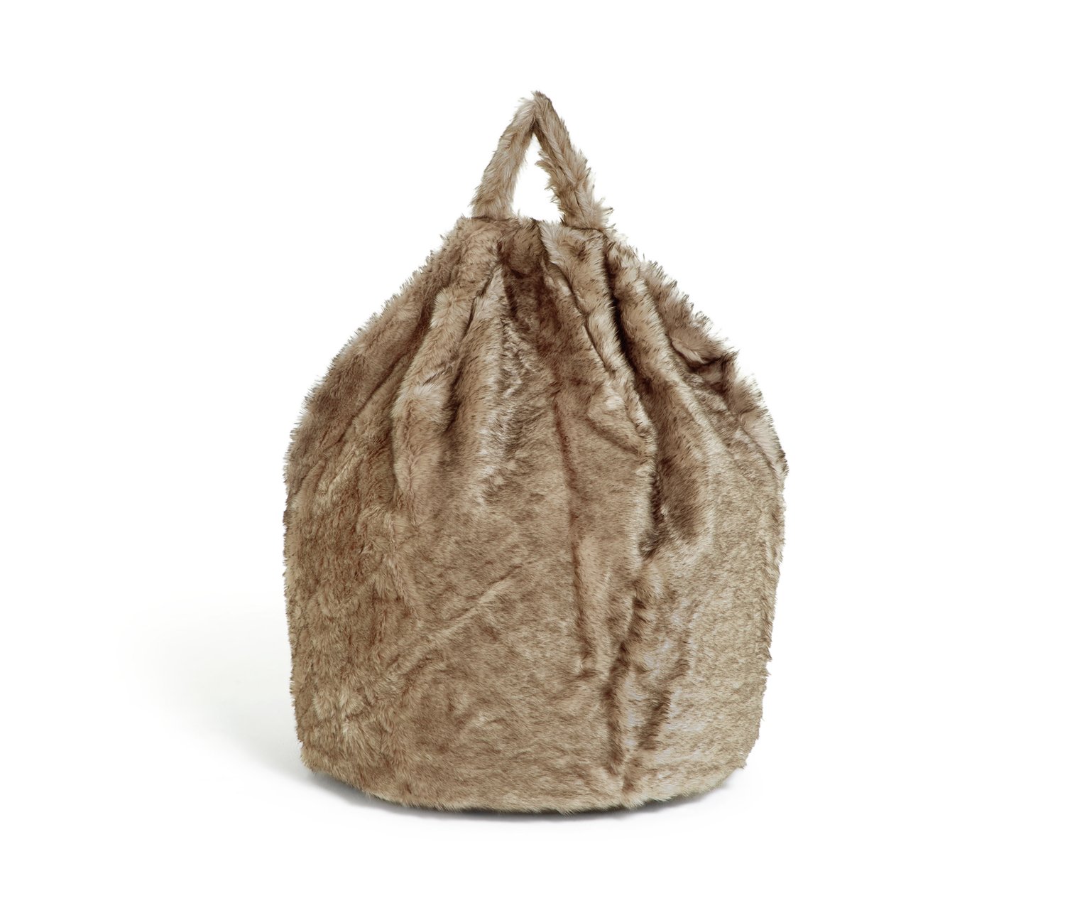 Argos Home Faux Fur Bean Bag - Chocolate