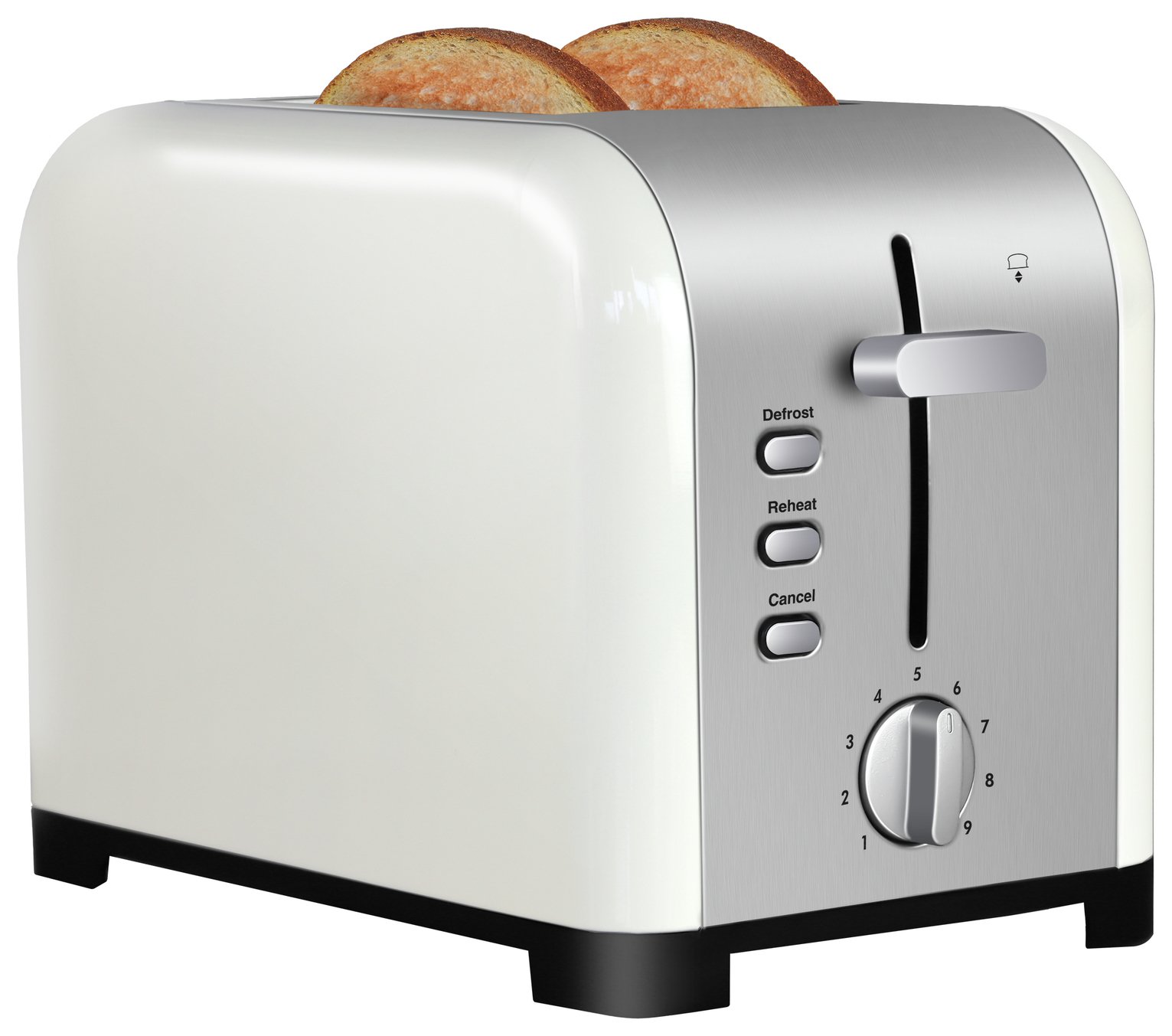Cookworks 2 Slice Toaster - Cream