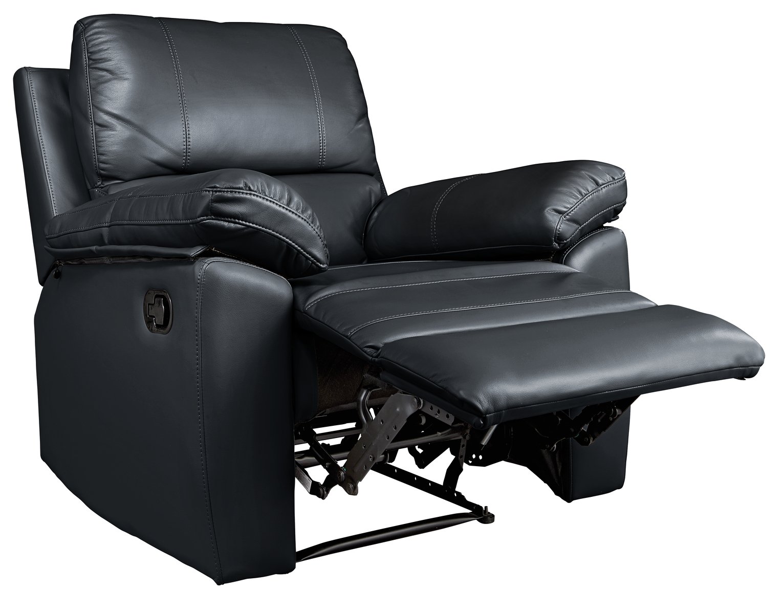 Argos Home Toby Faux Leather Manual Recliner Chair - Black
