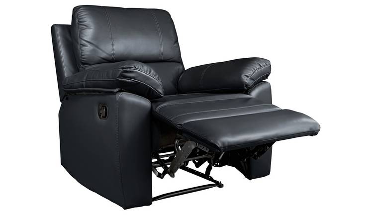 Buy Argos Home Toby Faux Leather Manual Recliner Chair Black Armchairs And Chairs Argos