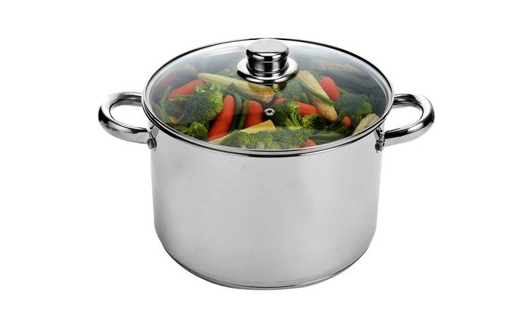 Buy Argos Home 24cm Stainless Steel Stock Pot, Saucepans