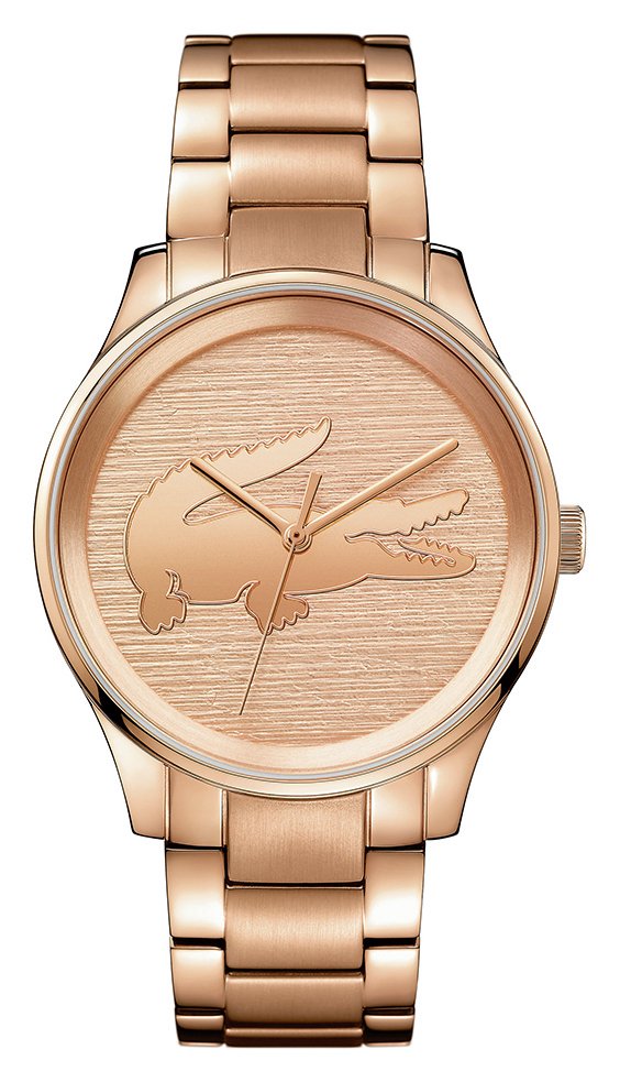 lacoste rose gold watch womens