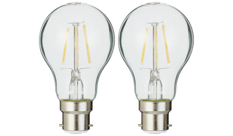 Osram 4W Filament LED BC Classic Glass GLS Bulb - Twin Pack