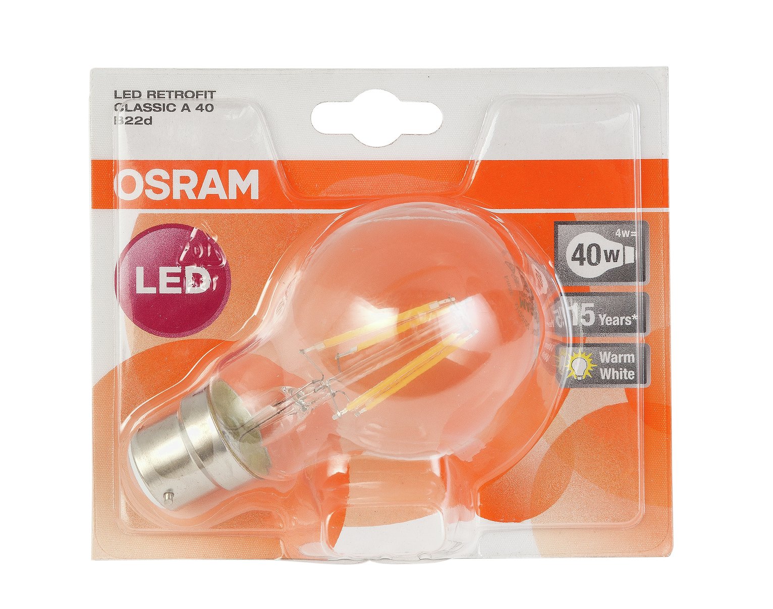 Osram 4W Filament LED BC Classic Glass GLS Bulb Review