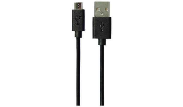 Buy 2m Micro USB Cable Black Mobile phone chargers Argos