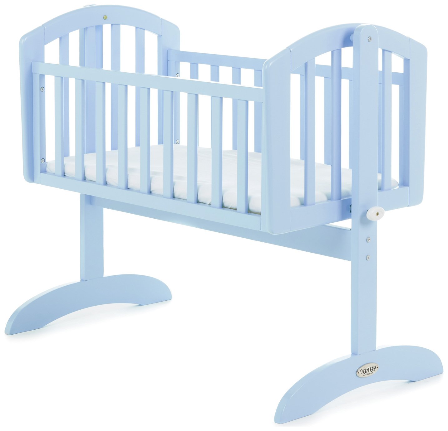 Obaby Sophie Swinging Crib and Mattress - Bonbon Blue