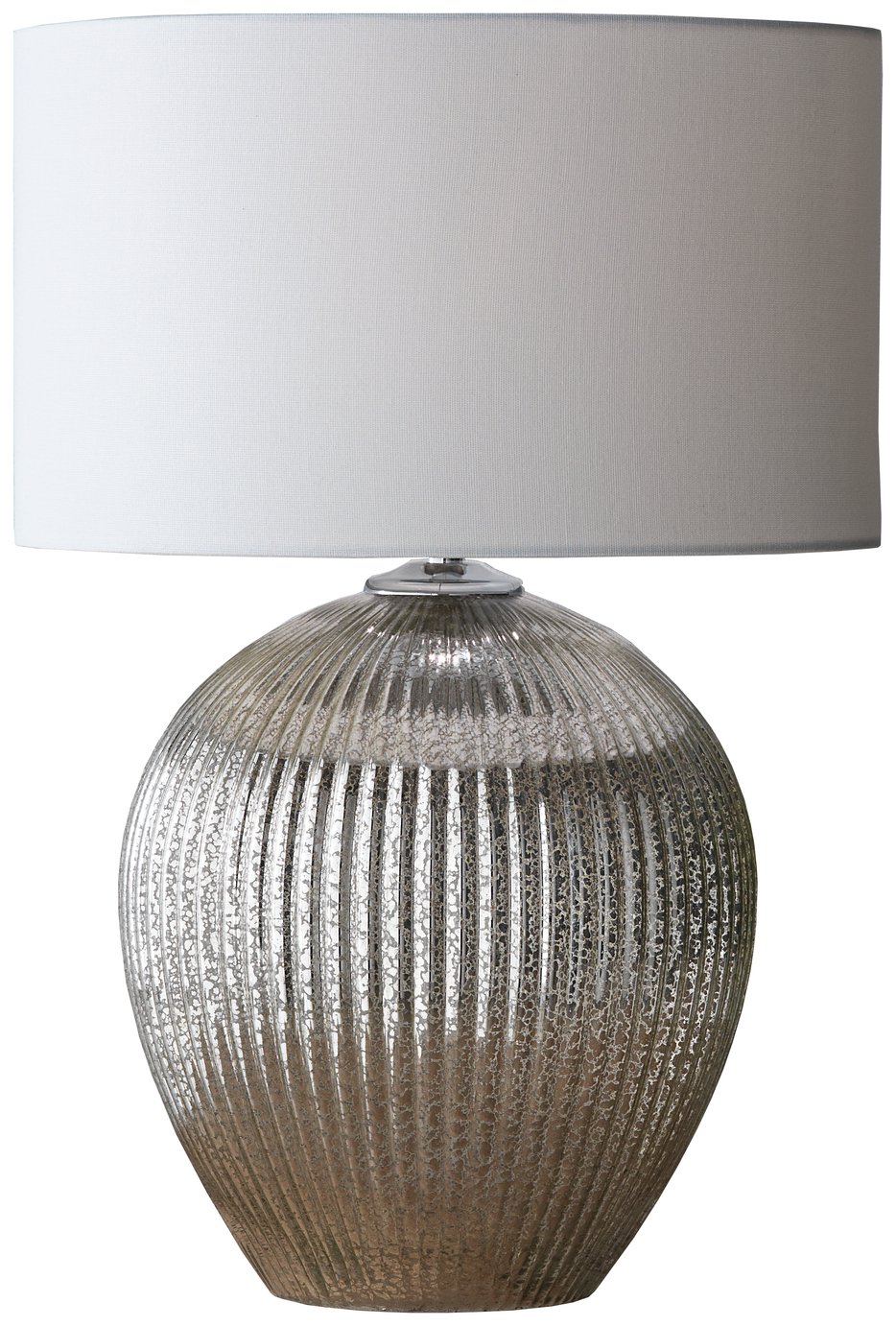 Argos Home Millie Ribbed Table Lamp - Mercury Glass