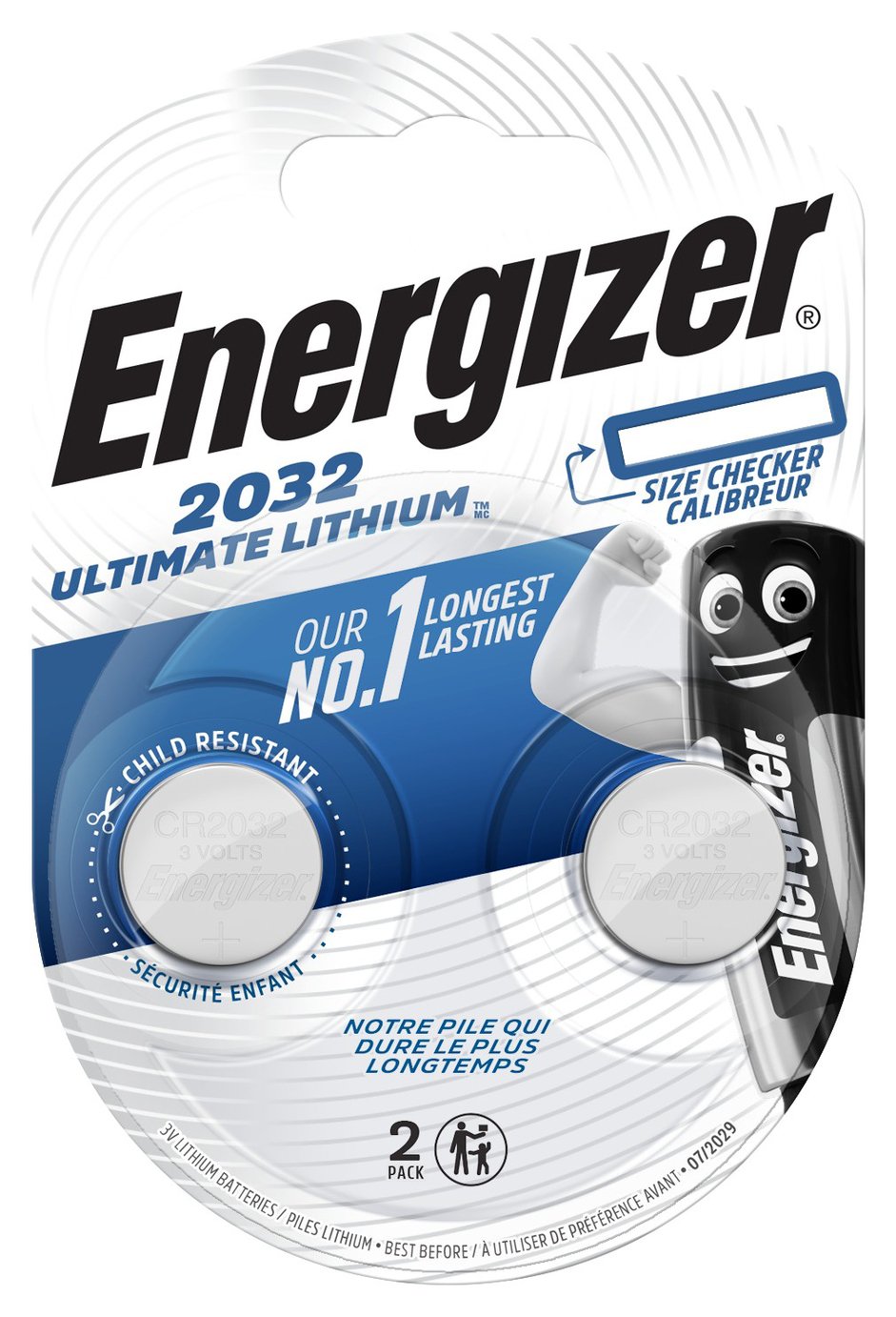 Energizer Ultimate Lithium 2032 Batteries - Pack of 2