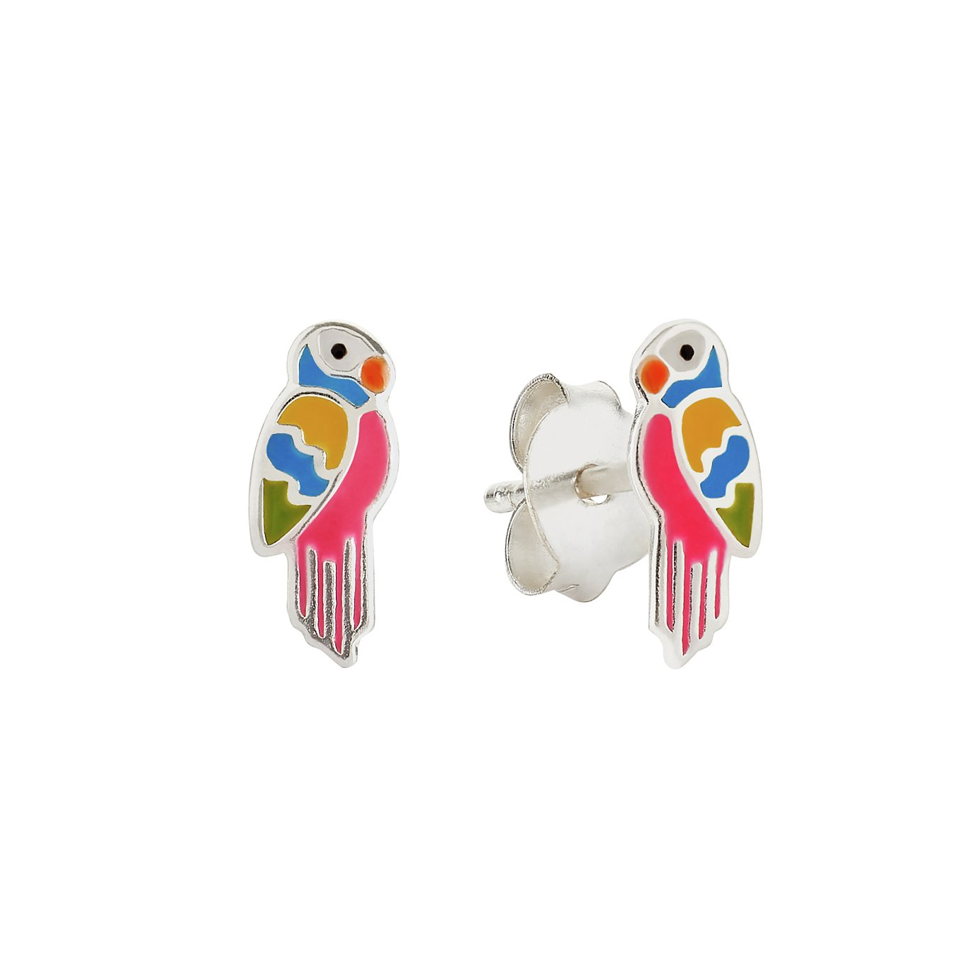 Revere Sterling Silver Parrot Stud Earrings