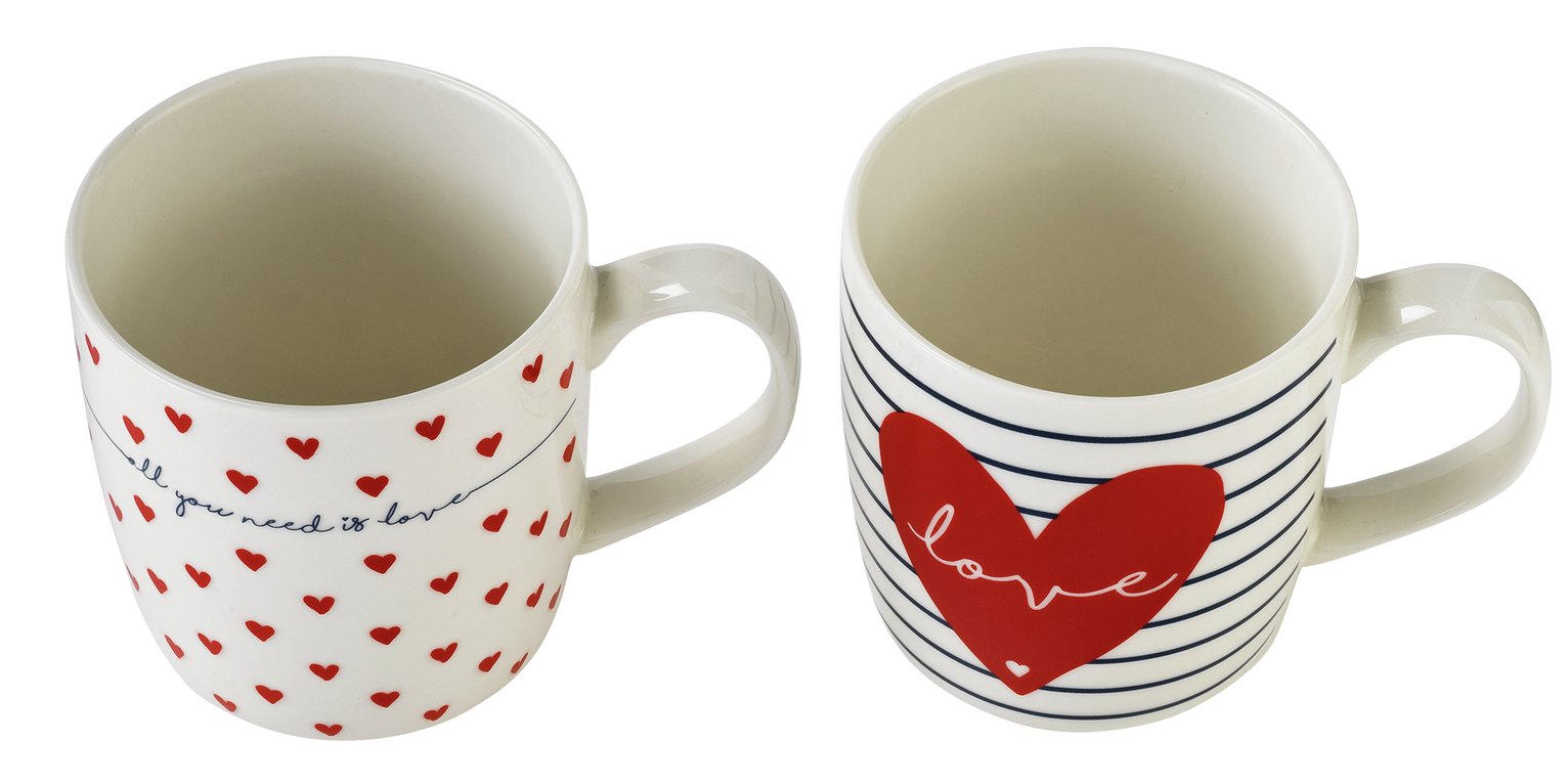 Argos Home Set of 4 Heart Mugs Reviews