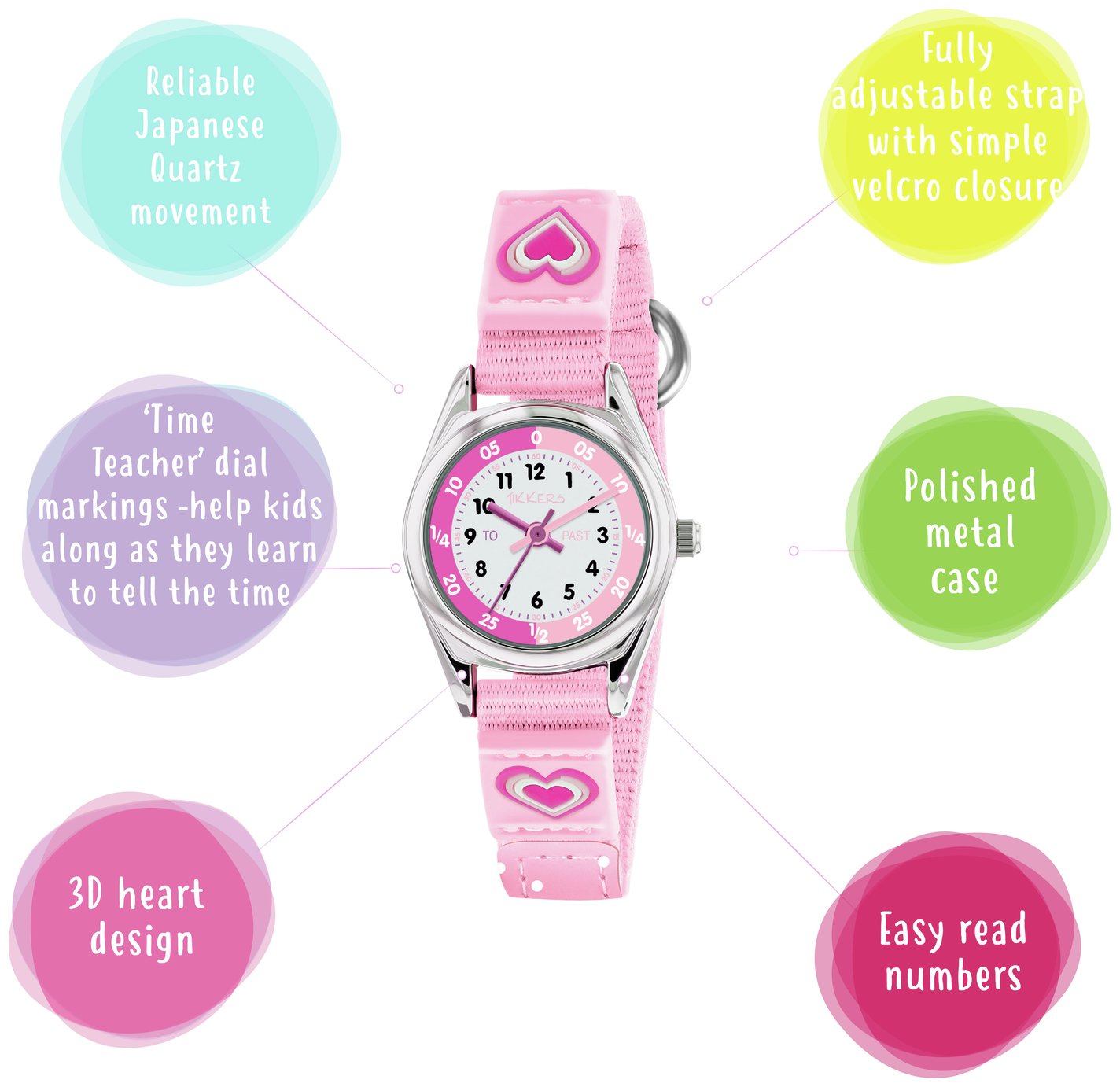 Tikkers Pink Heart Time Teacher Watch Set Reviews