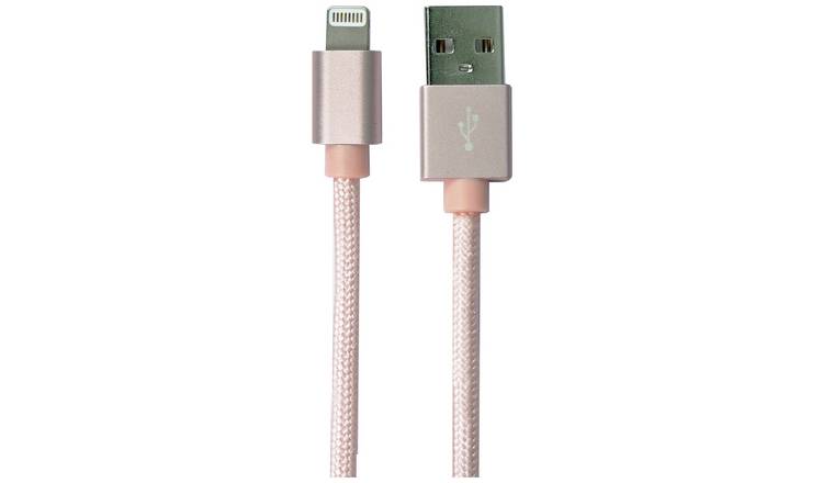 2m Braided Lightning Cable - Rose Gold