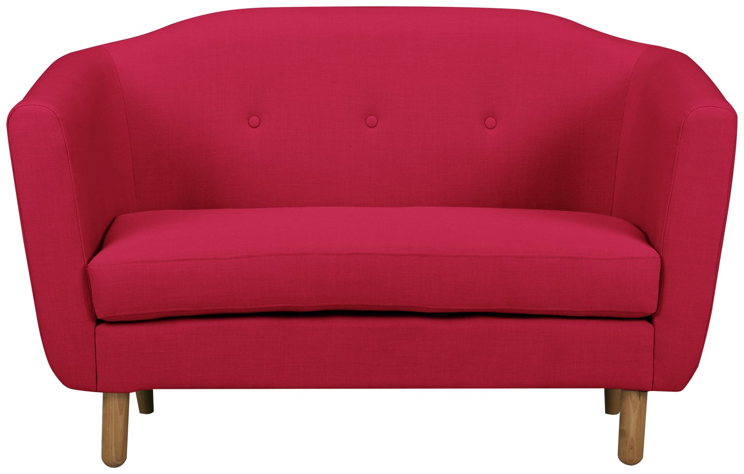 Argos Home Elin 2 Seater Fabric Sofa - Red
