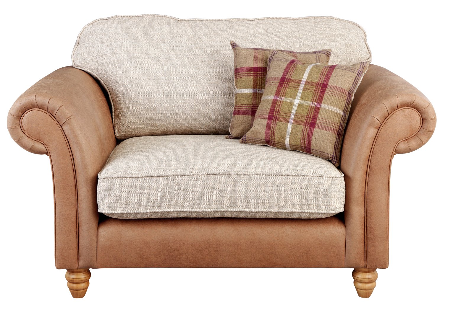 Argos Home Winter Windsor Fabric Cuddle Chair - Brown